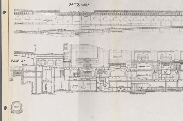 Sketch from Grand Central Terminal plans.